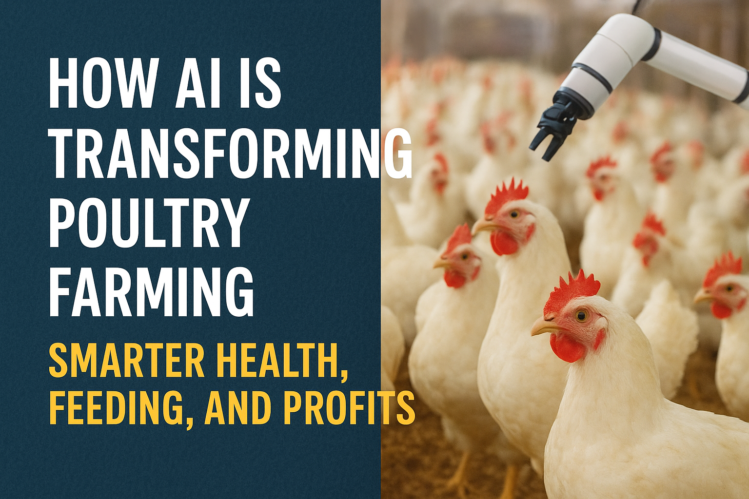 AI is revolutionizing poultry farming by optimizing bird health, feed efficiency, and profitability